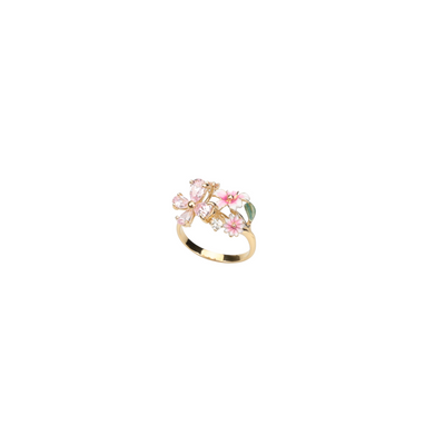 Sweet bloom Mini Ring  - Pink