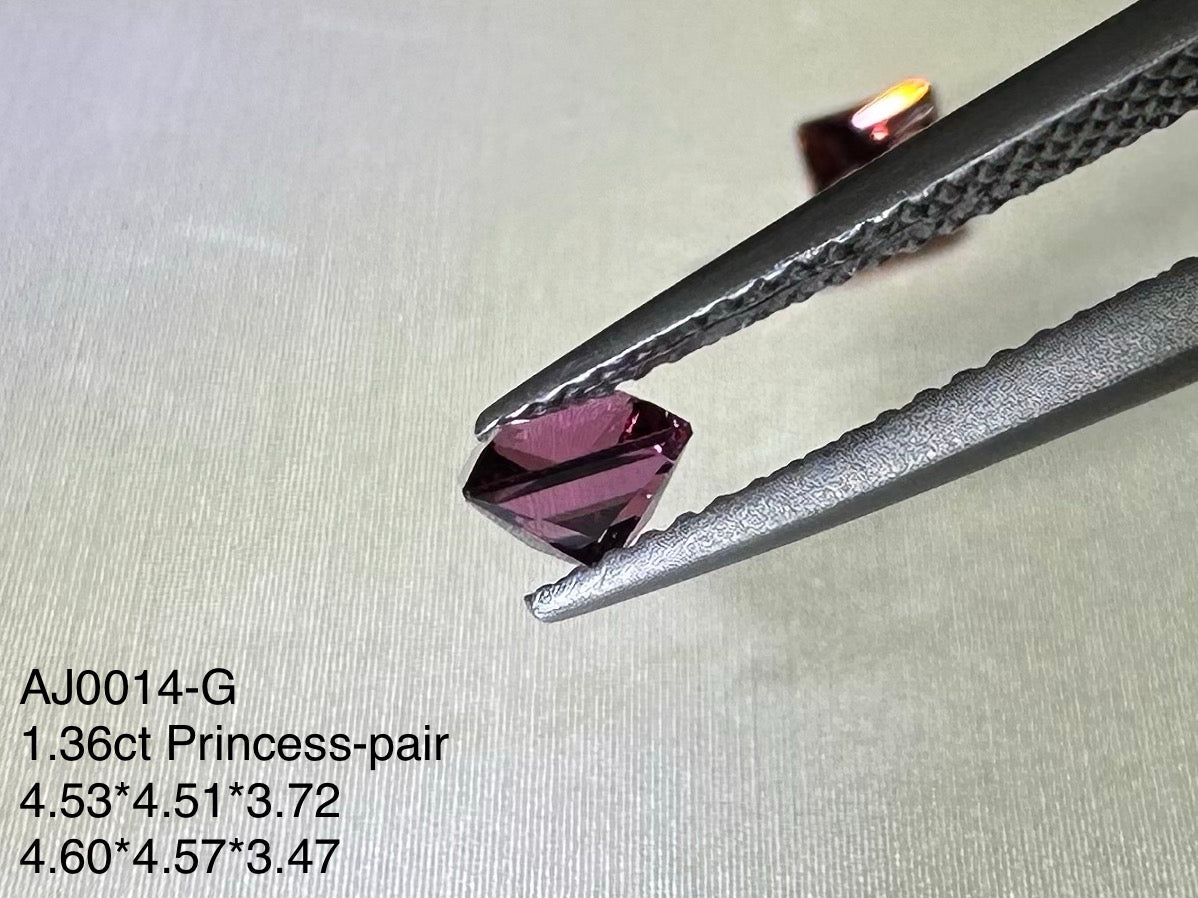 1.36ct Malaya Garnet -Pair