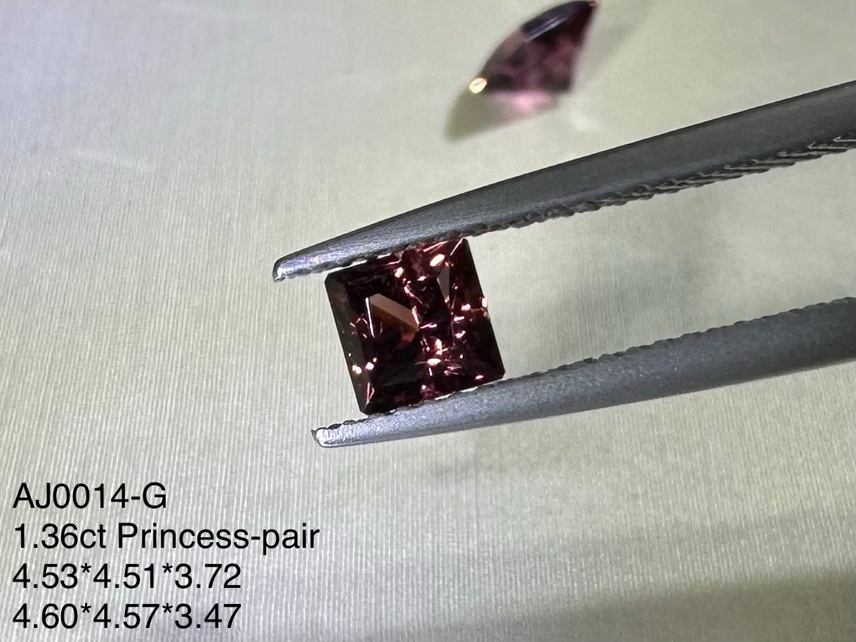 1.36ct Malaya Garnet -Pair