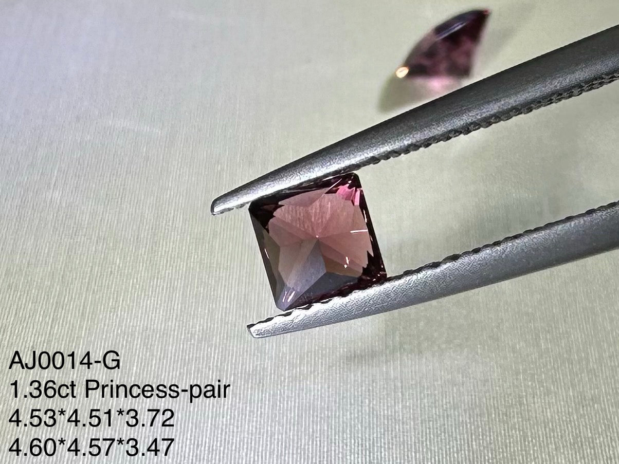1.36ct Malaya Garnet -Pair