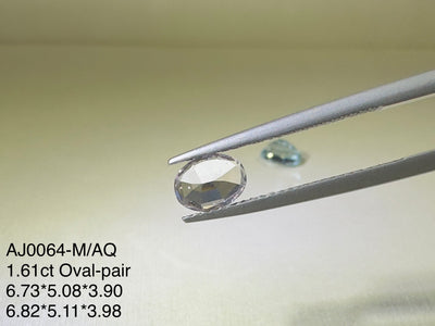 1.61ct Morganite/Aquamarine-Pair
