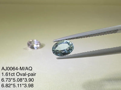 1.61ct Morganite/Aquamarine-Pair
