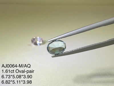 1.61ct Morganite/Aquamarine-Pair