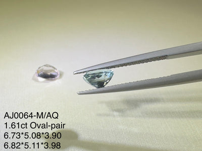 1.61ct Morganite/Aquamarine-Pair