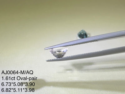 1.61ct Morganite/Aquamarine-Pair