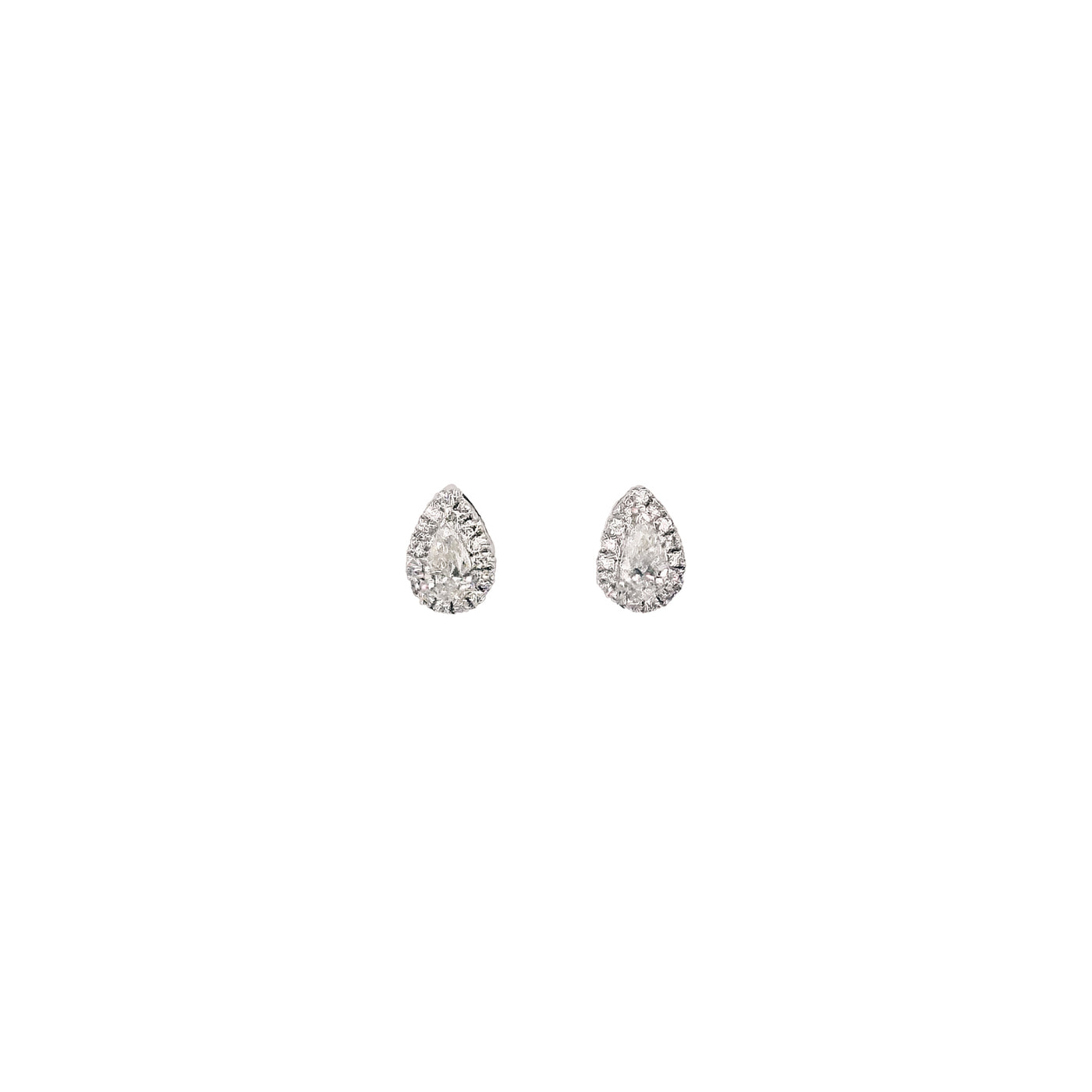 Pear Shaped Diamond Ear Stud