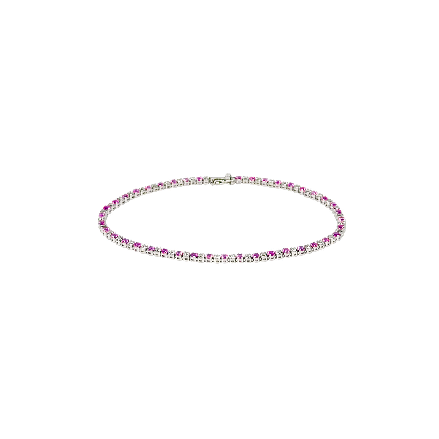 Pink Sapphire Diamond Bracelet