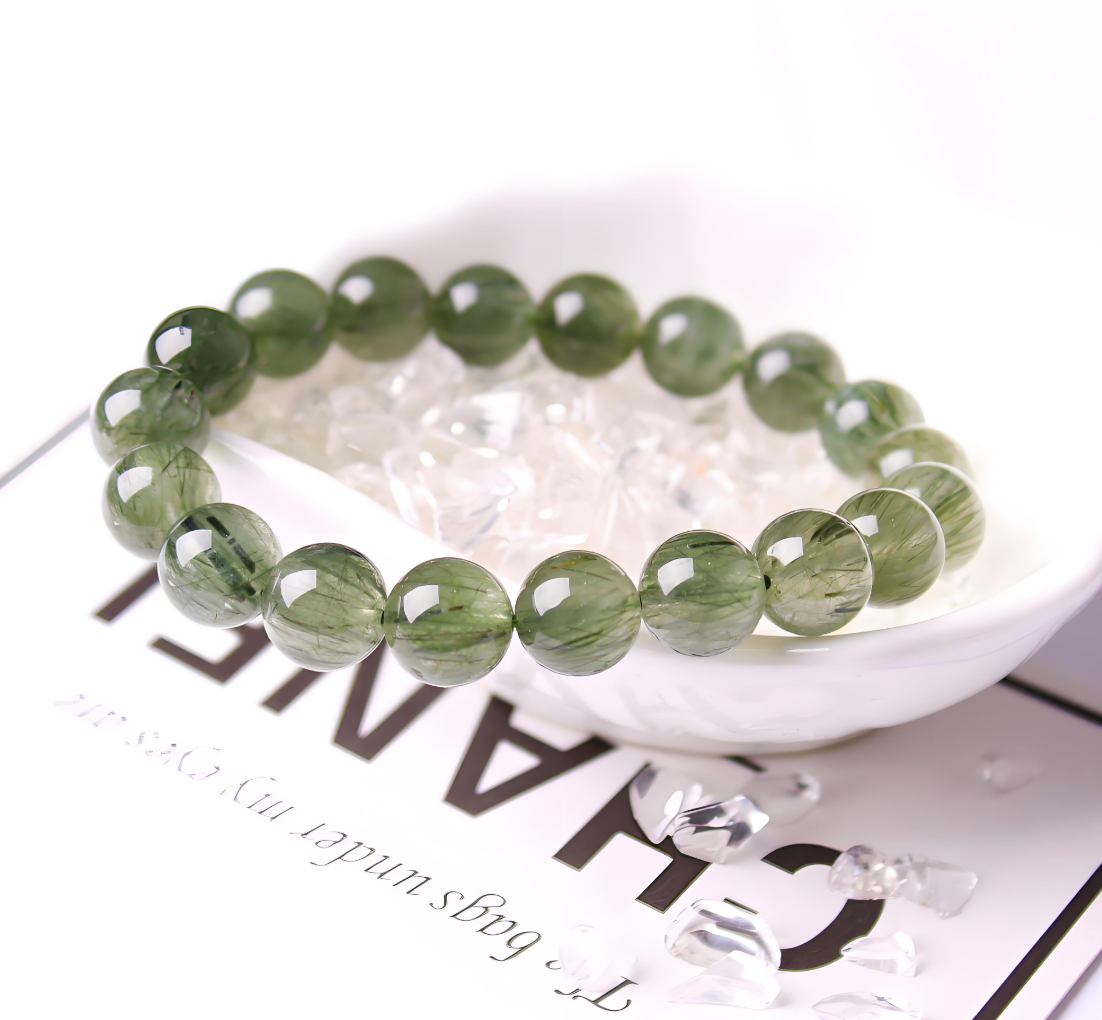 Green Rutilated Quartz Bracelet