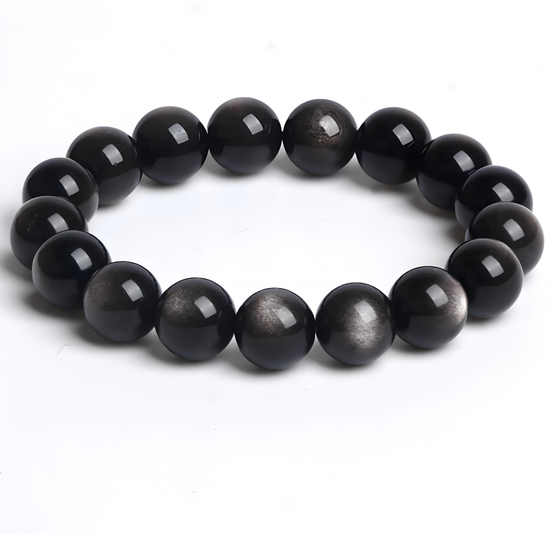 Silver Obsidian Bracelet