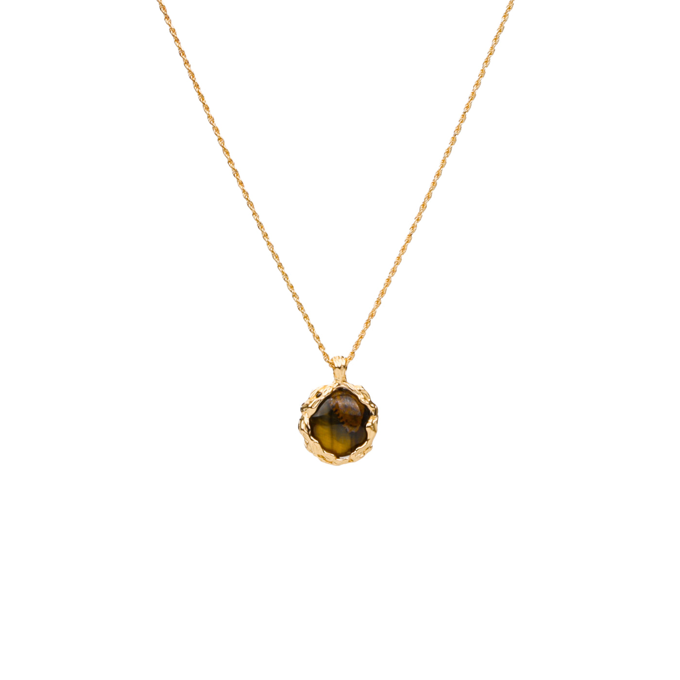 Tiger Eye Necklace Round