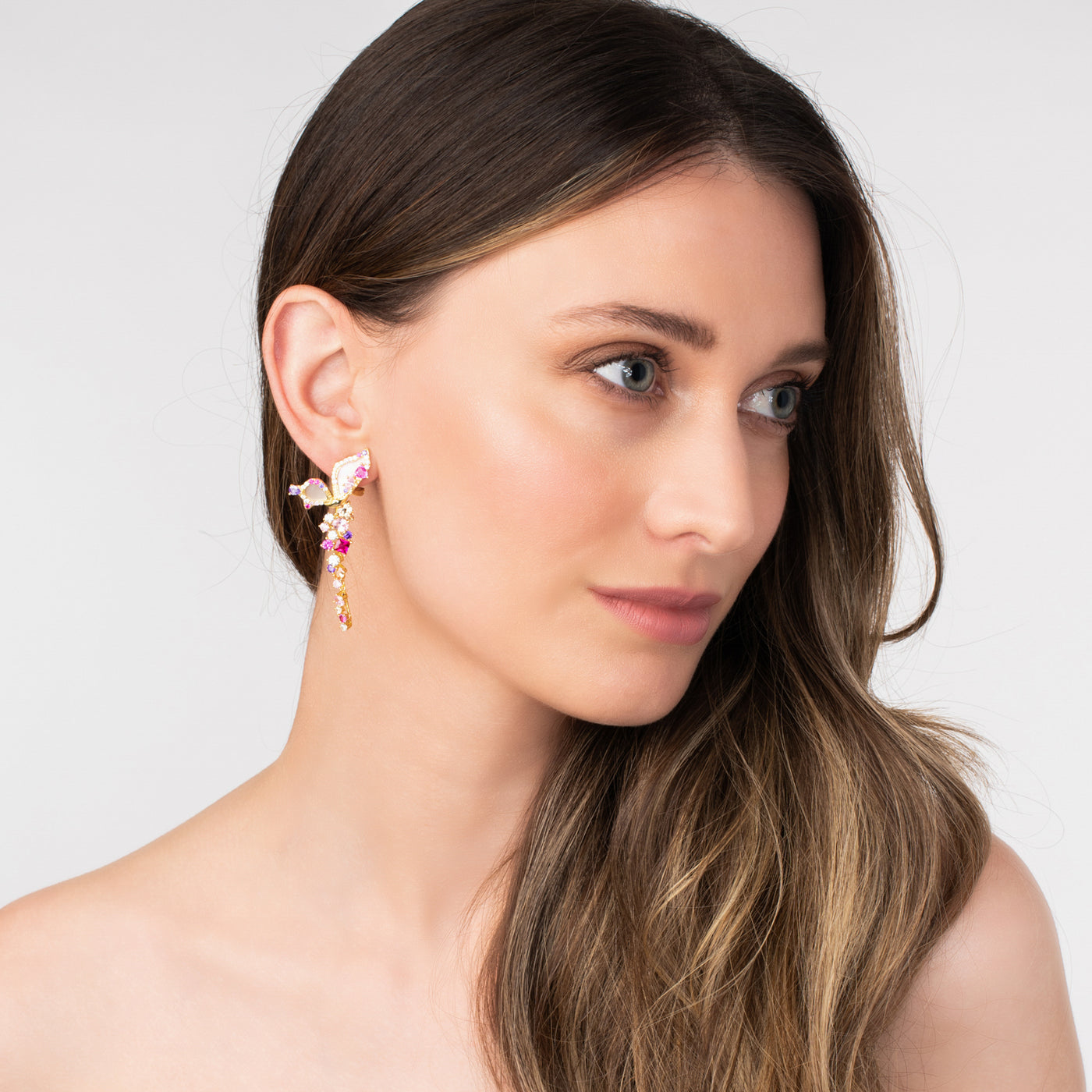 Bella Pair Earring - Pink | Angela Jewellery Australia