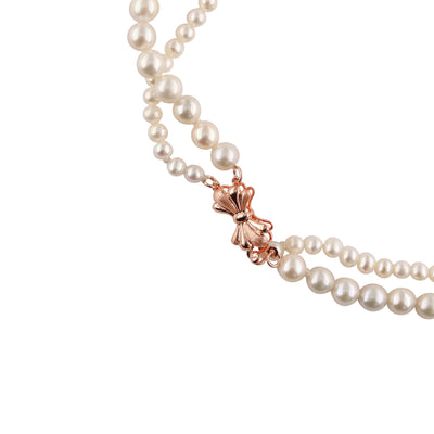 Bow Pearl Sweater Necklace | Angela Jewellery Australia
