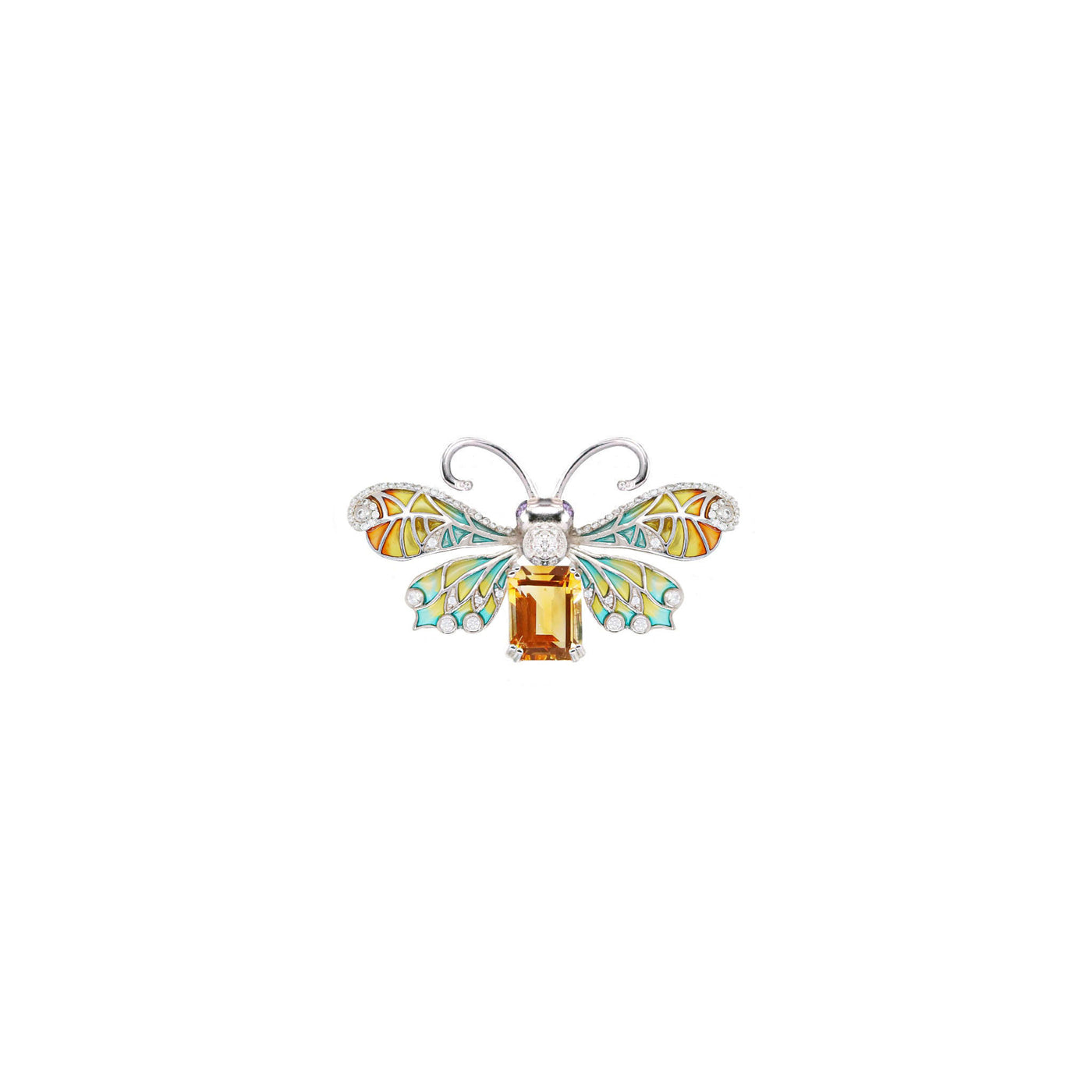 Butterfly Citrine Brooch | Angela Jewellery Australia