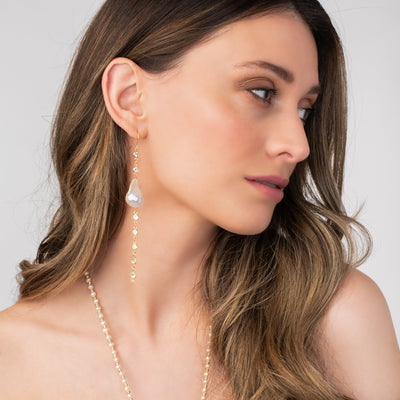 Eva Pearl Earring | Angela Jewellery Australia
