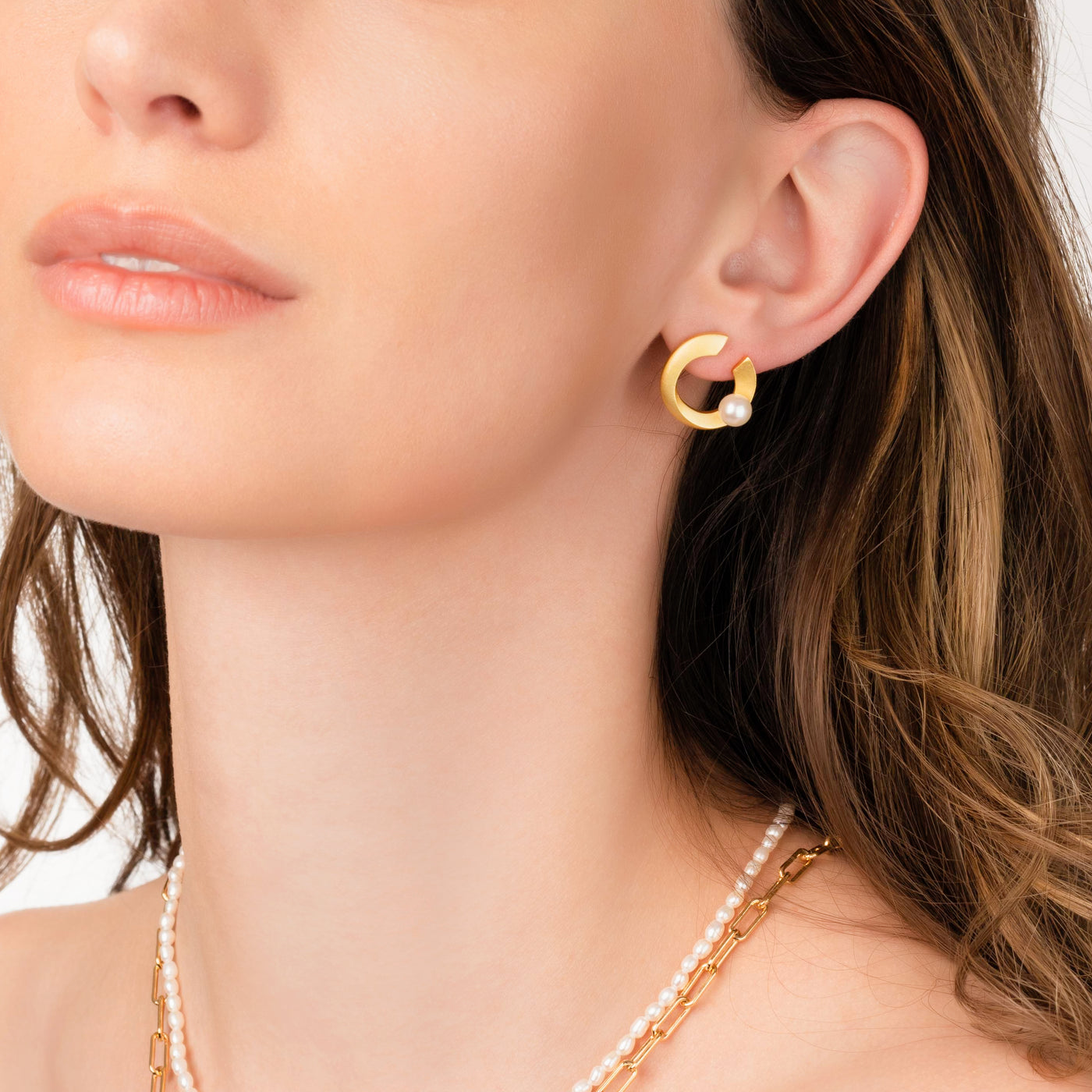 Folie Pearl Earring | Angela Jewellery Australia