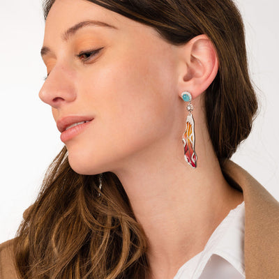 Firefly Enamel Earring - Pink | Angela Jewellery Australia