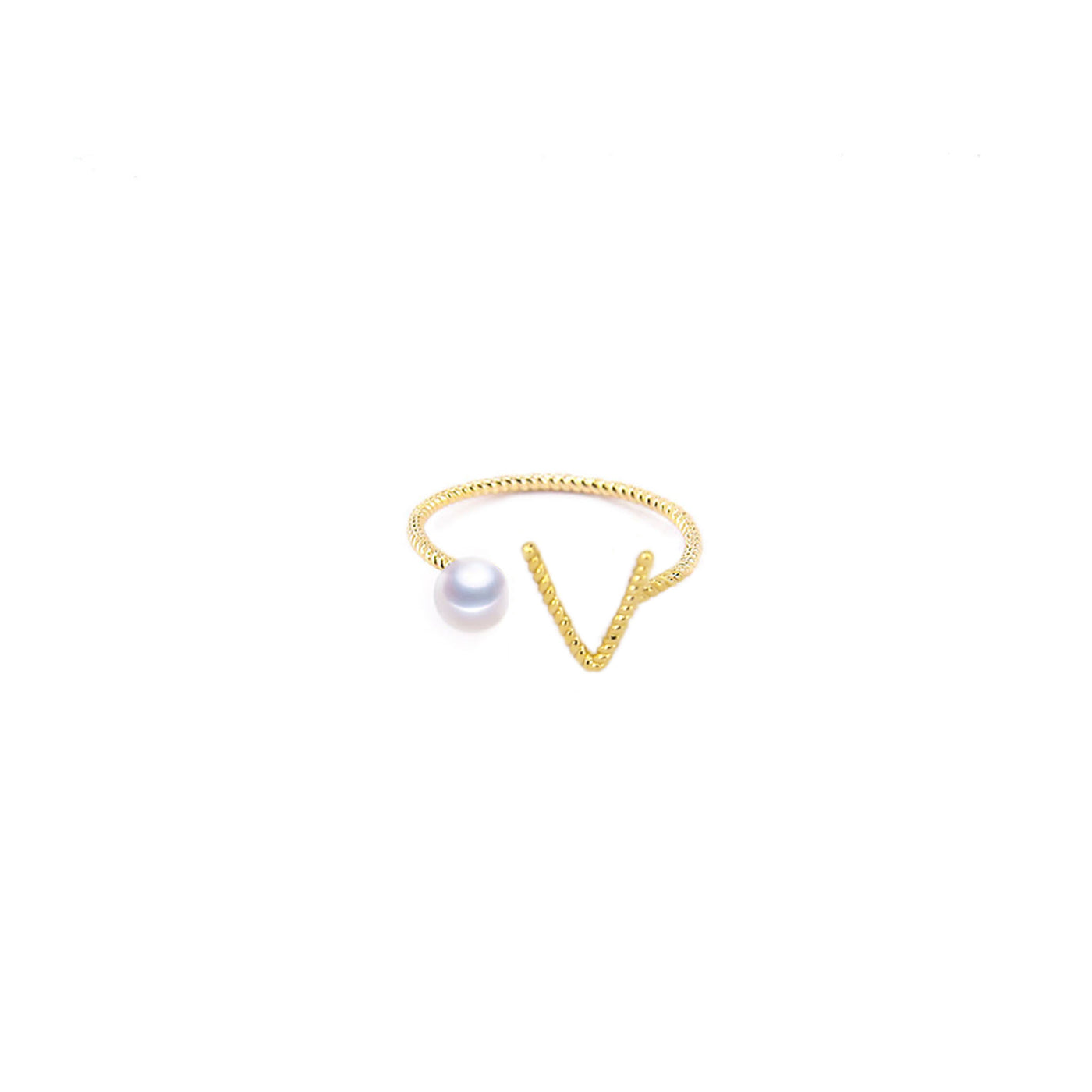 Initial Letter V Ring | Angela Jewellery Australia