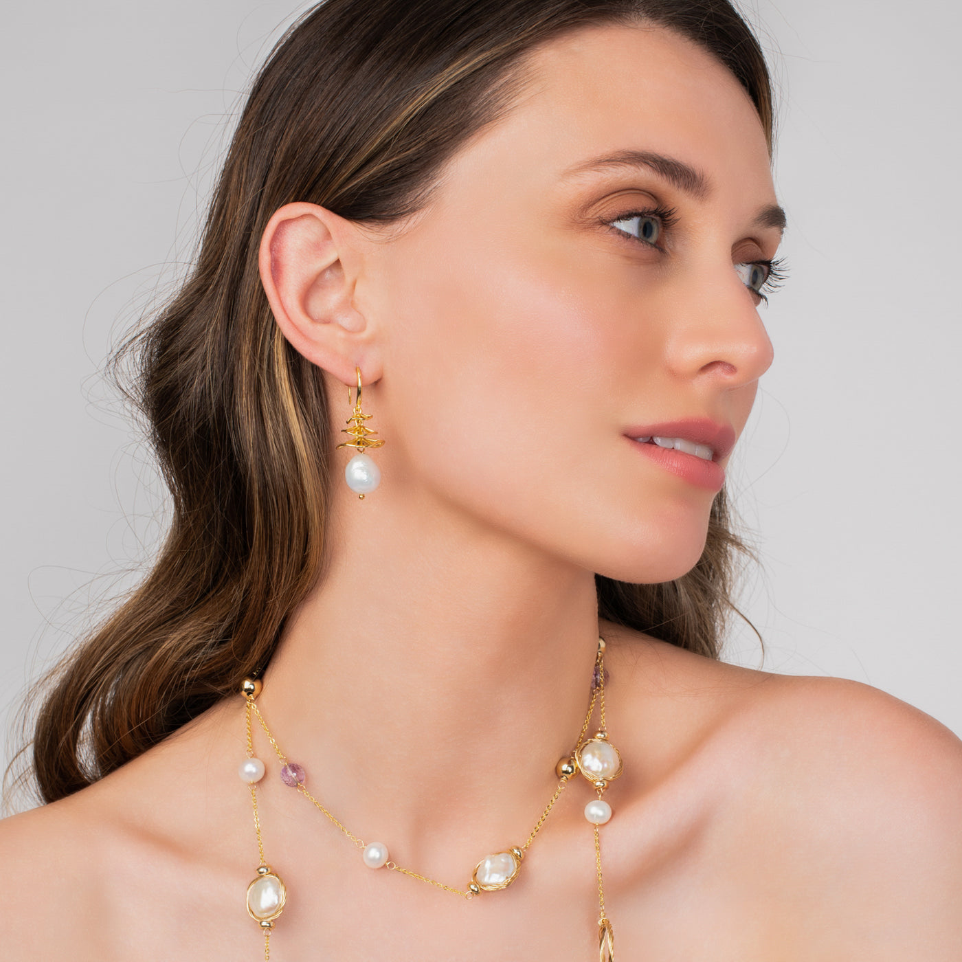 Lotus Pearl Earring | Angela Jewellery Australia