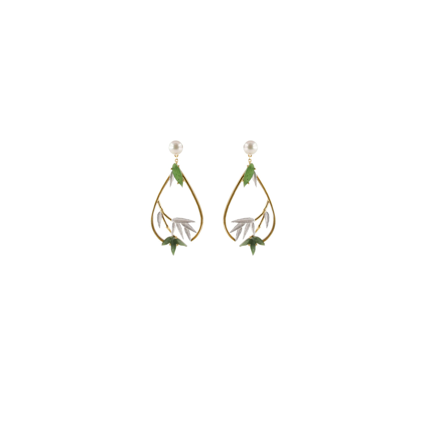 Palace Bamboo Jade Earring | Angela Jewellery Australia