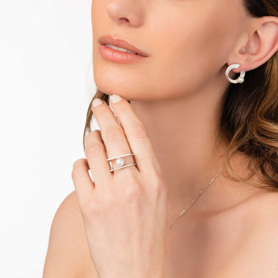 Skyline Pearl Ring | Angela Jewellery Australia
