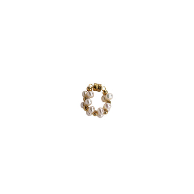 Teanna Double Pearl Earring - Magnetic | Angela Jewellery Australia