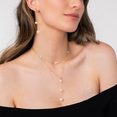 Theia Two Pieces Pearl Earring | Angela Jewellery Australia