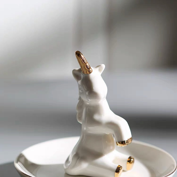 Unicorn Design Ceramic Storage Tray | Angela Jewellery Australia