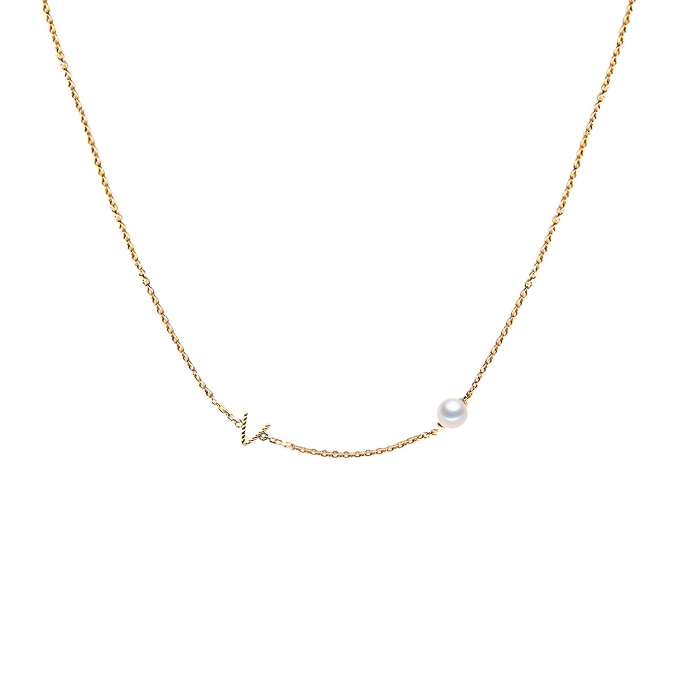 Initial Letter V Necklace | Angela Jewellery Australia
