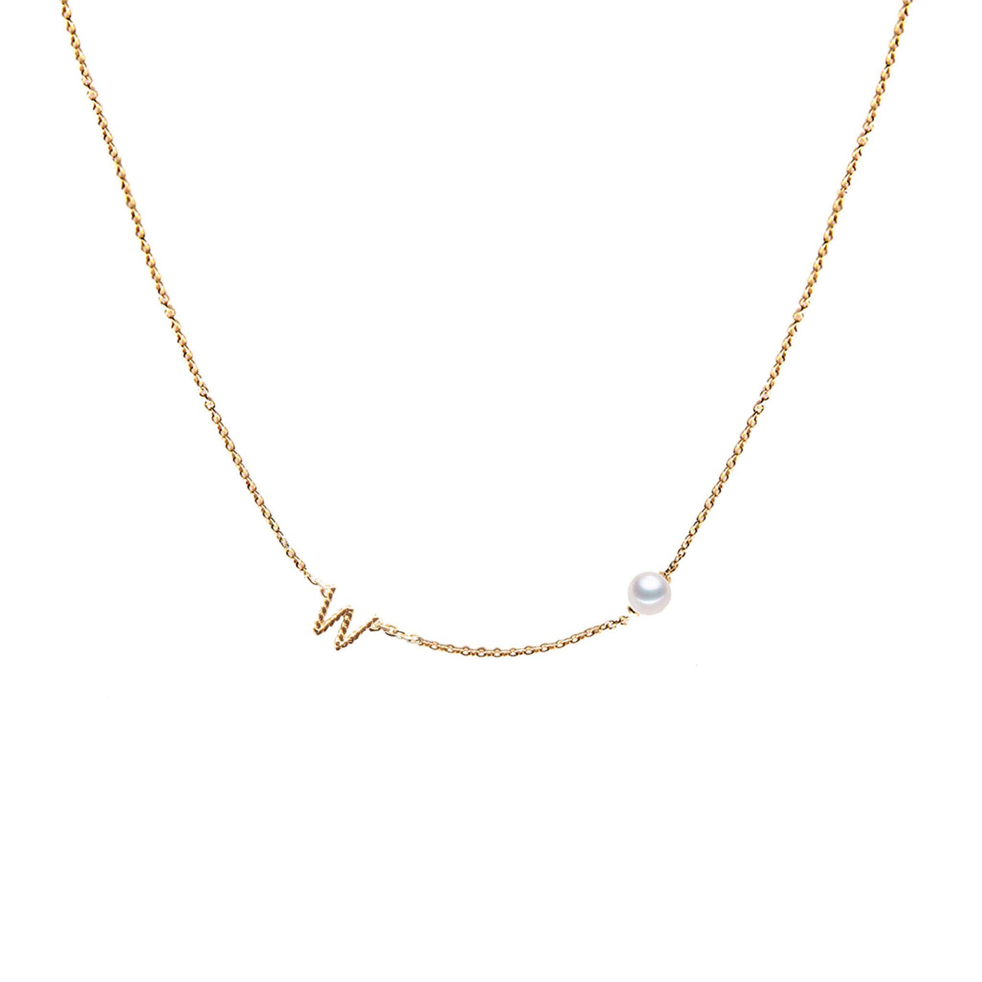 Initial Letter W Necklace